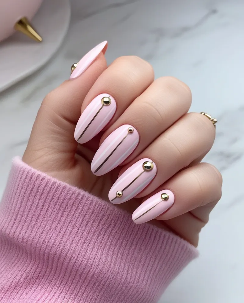 Clean and simple pink January nails for a fresh start to the year.